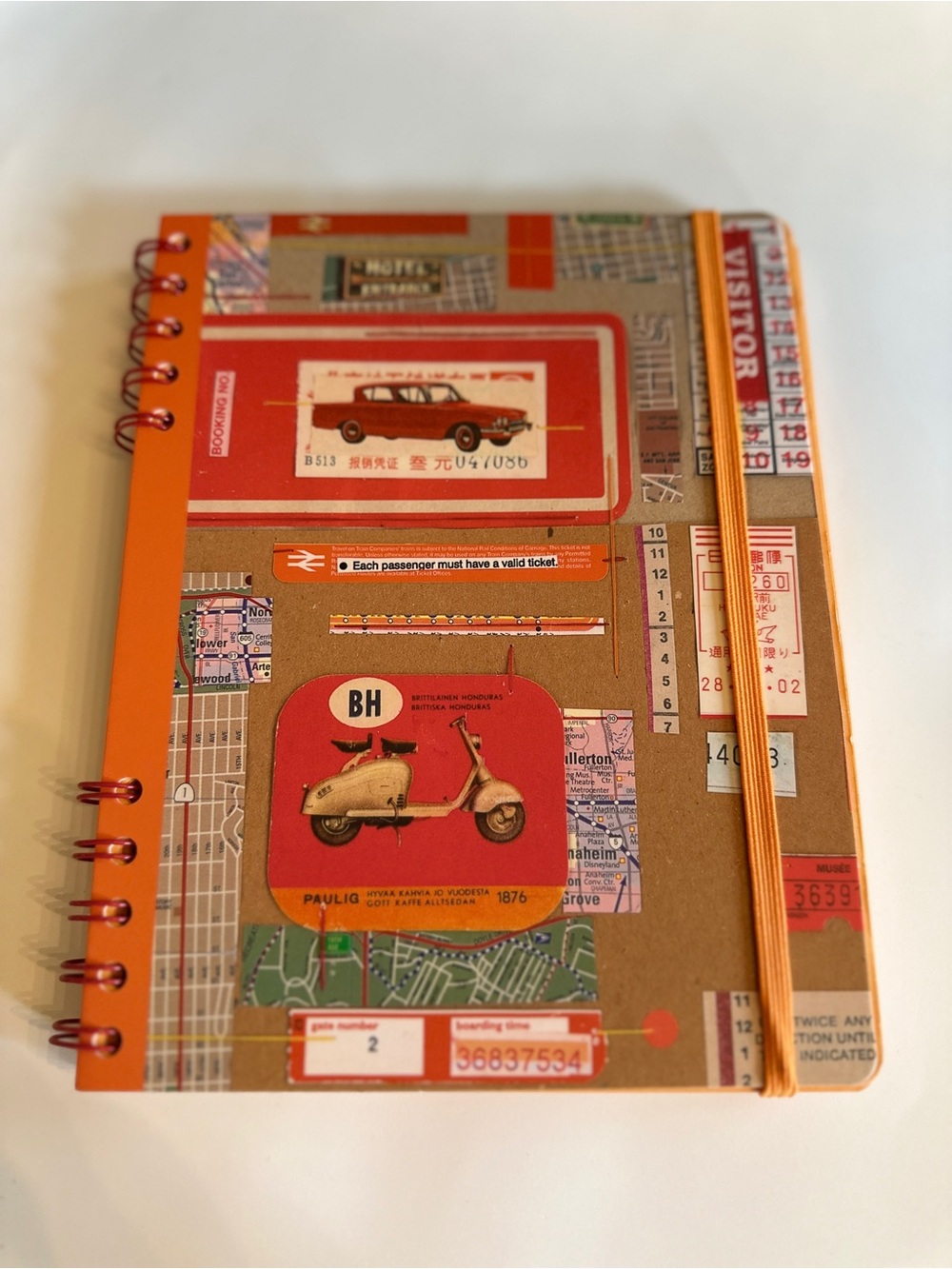 Galison New York Prose Journal Collage Spiral Notebook - Orange